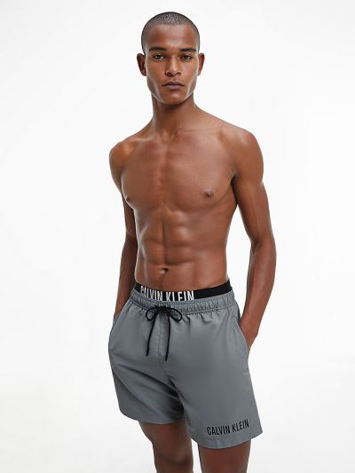 Calvin Klein Fürdőruha HU148846 | Calvin Klein Intense Power Double Waistband Férfi Úszónadrág Szürk